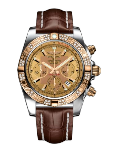 Chronomat 44 Stainless Steel / Rose Gold / Golden Sun Diamond / Croco
