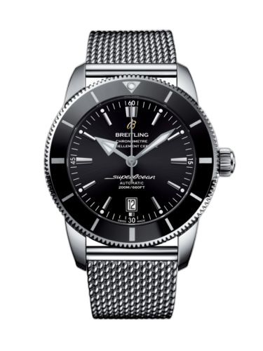 Superocean Heritage II 46 Stainless Steel / Black / Black / Bracelet
