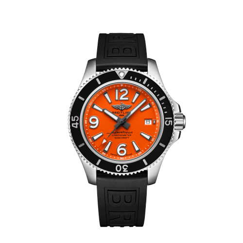Superocean 42 Stainless Steel / Orange / Rubber / Folding