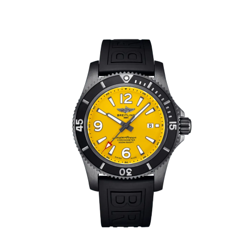 Superocean 46 Blacksteel / Yellow / Rubber / Pin