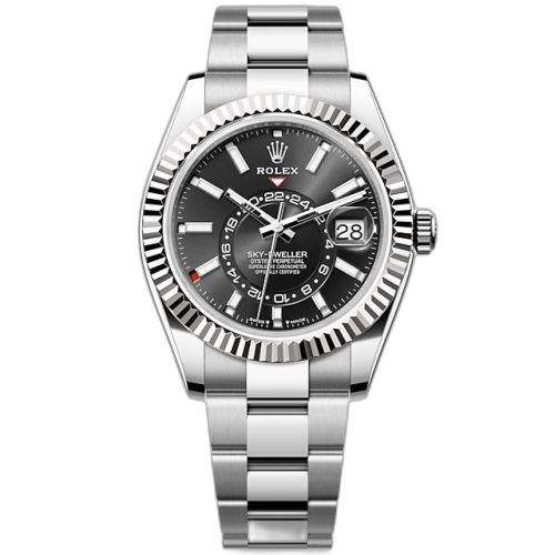 Sky-Dweller Stainless Steel - White Gold / Black / Oyster
