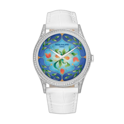 Calatrava 5077 White Gold / Diamond / Floral Caprice
