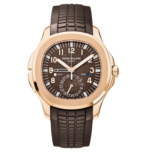 Aquanaut Travel Time 5164 Rose Gold / Brown