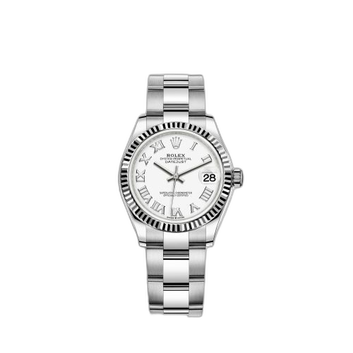 Datejust 31 Stainless Steel Fluted / Oyster / White - Roman