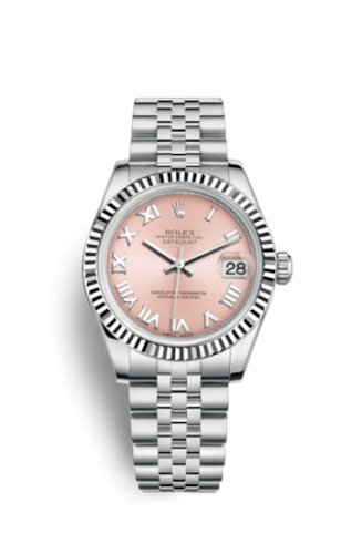 Datejust 31 Stainless Steel Fluted / Jubilee / Pink Roman