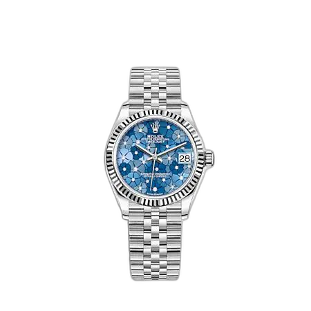 Datejust 31 Stainless Steel Fluted / Jubilee / Blue - Floral