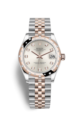Datejust 31 Stainless Steel/ Rose Gold / Domed - Diamond / Silver - Diamond / Jubilee
