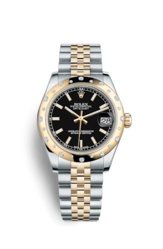 Datejust 31 Rolesor Yellow Domed Diamond / Jubilee / Black