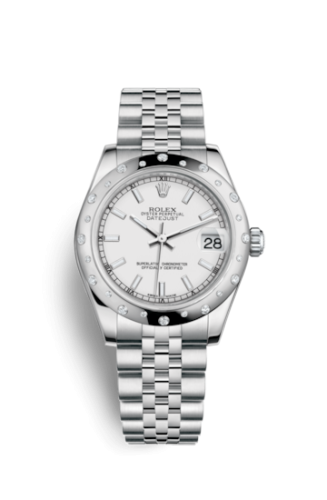 Datejust 31 Stainless Steel Domed Diamond / Jubilee / White