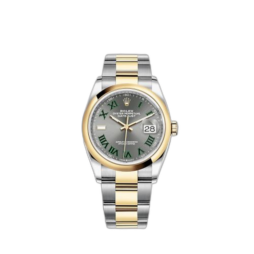 Datejust 36 Stainless Steel / Yellow Gold / Smooth / Slate Roman / Oyster