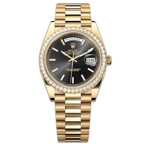 Day-Date 40 Yellow Gold - Diamond / Black