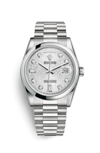 Day-Date 36 Platinum Domed / President / Silver Computer