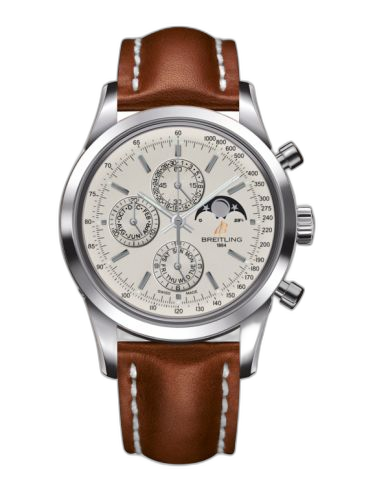 Transocean Chronograph 1461 Stainless Steel / Silver / Calf / Pin