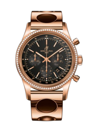 Transocean Chronograph Red Gold / Diamond / Black / Air Racer