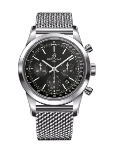 Transocean Chronograph Stainless Steel / Black / Bracelet