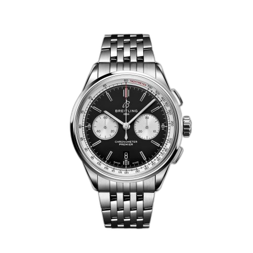 Premier B01 Chronograph 42 Stainless Steel / Black / Bracelet