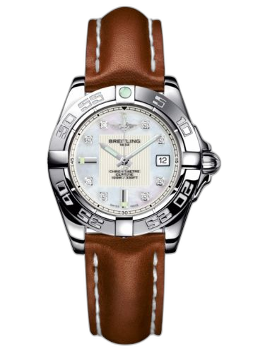 Galactic 32 Stainless Steel / Pearl Diamond / Calf