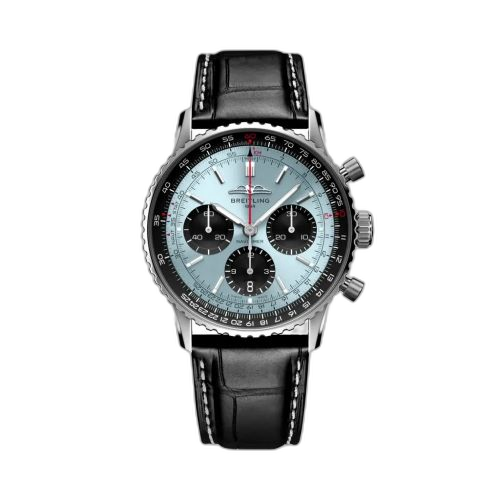Navitimer B01 Chronograph 41 Stainless Steel / Ice Blue / Alligator
