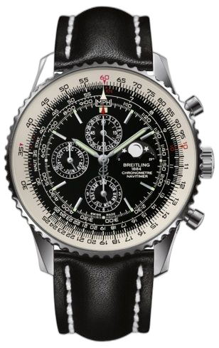 Navitimer 1461 48 Stainless Steel / Black / Calf / Pin