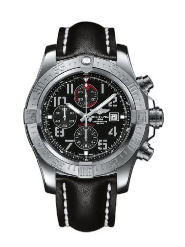 Super Avenger II Stainless Steel / Volcano Black / Calf / Pin