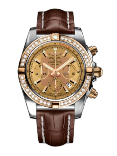 Chronomat 44 Stainless Steel / Rose Gold / Golden Sun Diamond / Croco
