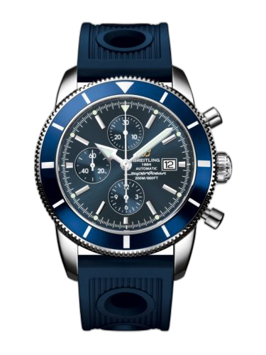 Superocean Heritage 46 Chronograph Stainless Steel / Blue / Blue / Rubber