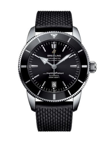 Superocean Heritage II 46 Stainless Steel / Black / Black / Rubber / Folding