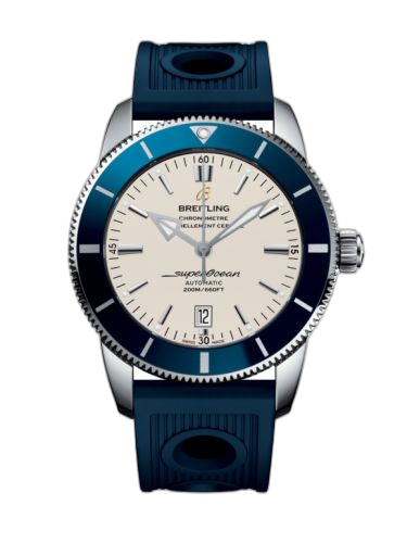 Superocean Heritage II 46 Stainless Steel / Blue / Silver / Rubber / Folding