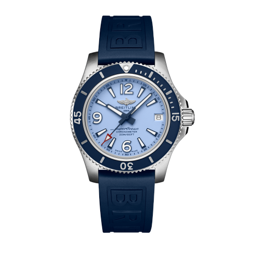 Superocean 36 Stainless Steel / Blue / Rubber / Pin