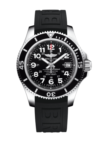Superocean II 42 Stainless Steel / Volcano Black / Rubber / Folding