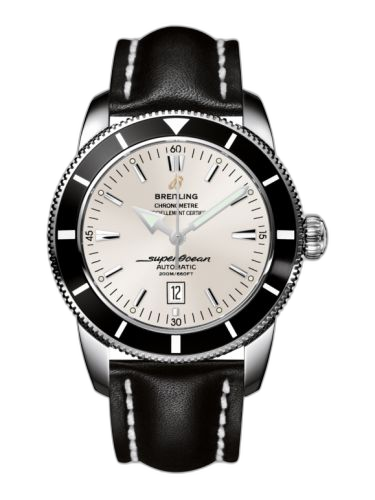 Superocean Heritage 46 Stainless Steel / Black / Stratus Silver / Calf