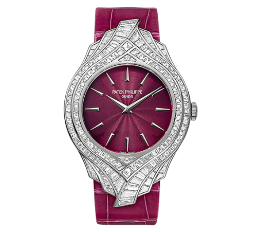 Calatrava 4895 White Gold / Bordeaux