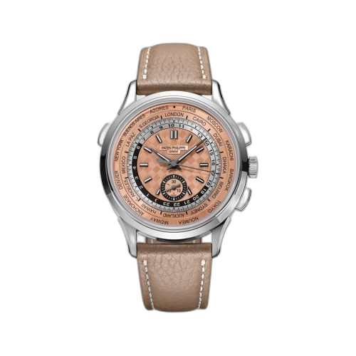 World Time Chronograph 5935 Stainless Steel / Salmon