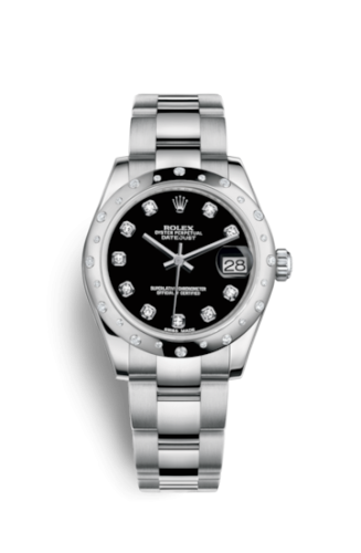 Datejust 31 Stainless Steel Domed Diamond / Oyster / Black - Diamond