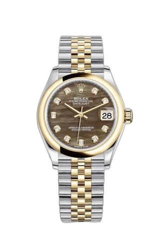 Datejust 31 Stainless Steel / Yellow Gold / Domed / Black MOP / Jubilee