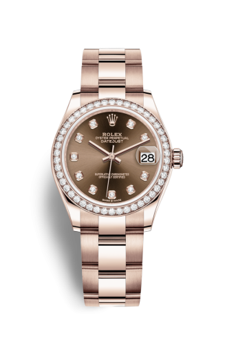 Datejust 31 Rose Gold / Diamond / Chocolate - Diamond / Oyster