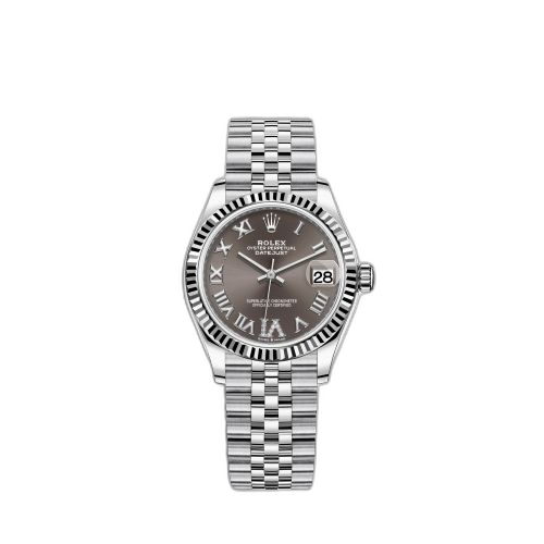 Datejust 31 Stainless Steel Fluted / Jubilee / Grey - Roman