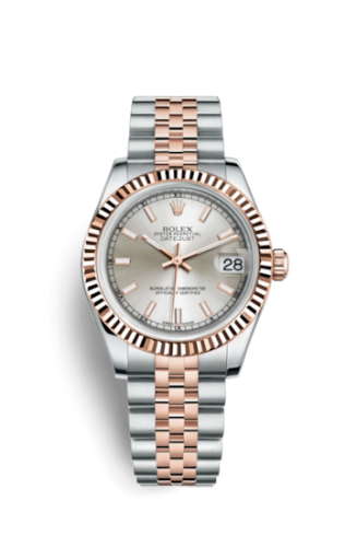 Datejust 31 Rolesor Everose Fluted / Jubilee / Silver