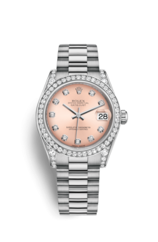 Datejust 31 White Gold Diamond / President / Pink Diamond
