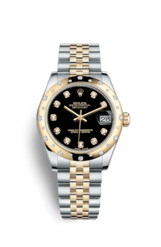 Datejust 31 Rolesor Yellow Domed Diamond / Jubilee / Black Diamond