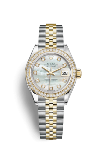 Lady-Datejust 28 Rolesor Yellow Diamond / Jubilee / MOP