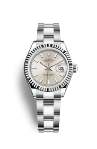 Lady-Datejust 28 Stainless Steel Fluted / Silver / Oyster