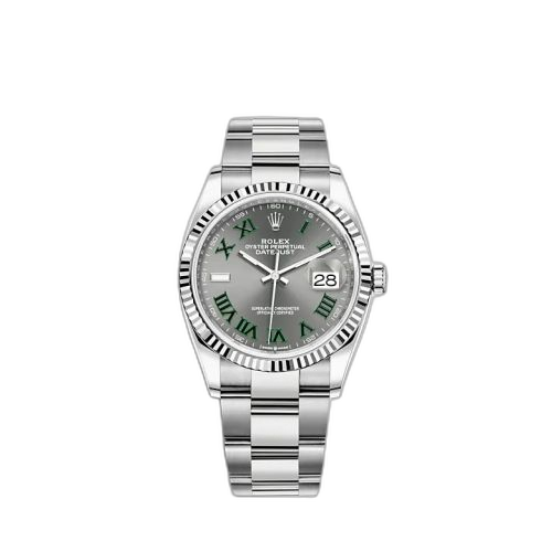 Datejust 36 Stainless Steel / Fluted / Slate - Roman / Oyster