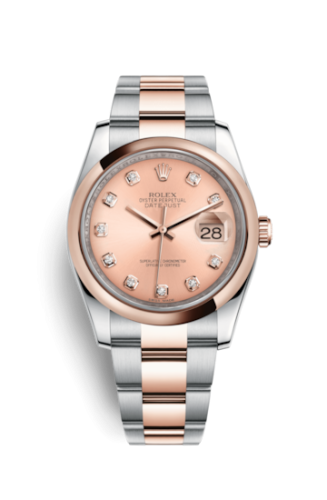 Datejust 36 Rolesor Everose Domed / Oyster / Pink Diamond
