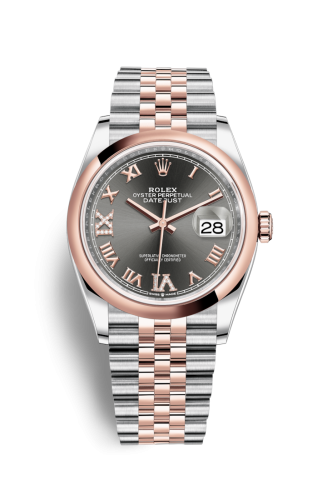 Datejust 36 Stainless Steel / Everose / Smooth / Slate Roman Diamond / Jubilee