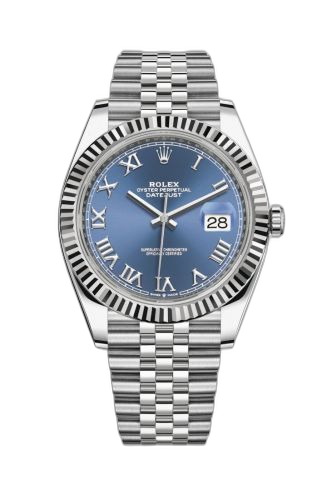 Datejust 41 Stainless Steel Fluted / Blue - Roman / Jubilee