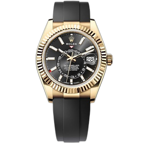 Sky-Dweller Yellow Gold / Black / OysterFlex