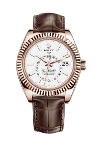 Sky-Dweller Everose / White / Alligator