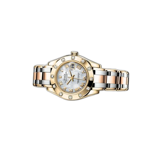 Datejust Pearlmaster 29 Tridor 12 Diamond Mother of Pearl Roman