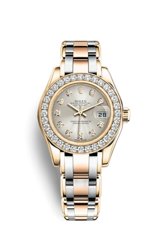 Datejust Pearlmaster 29 Tridor Diamond Silver Diamonds